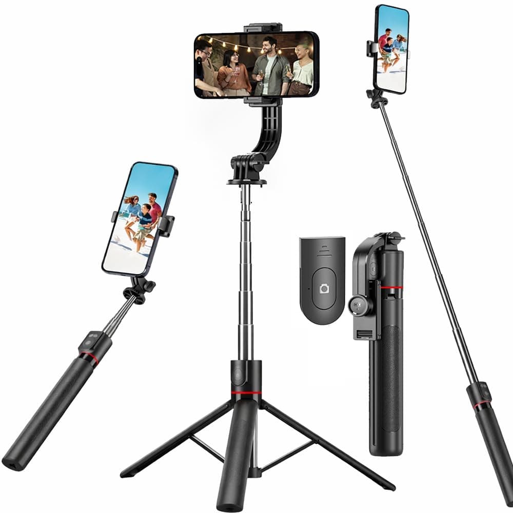 Phone Tripod and Selfie Stick, Portable All in One Extendable Cell Phone Tripod Stand, for iPhone/Samsung/Android/Camera and Other Devices