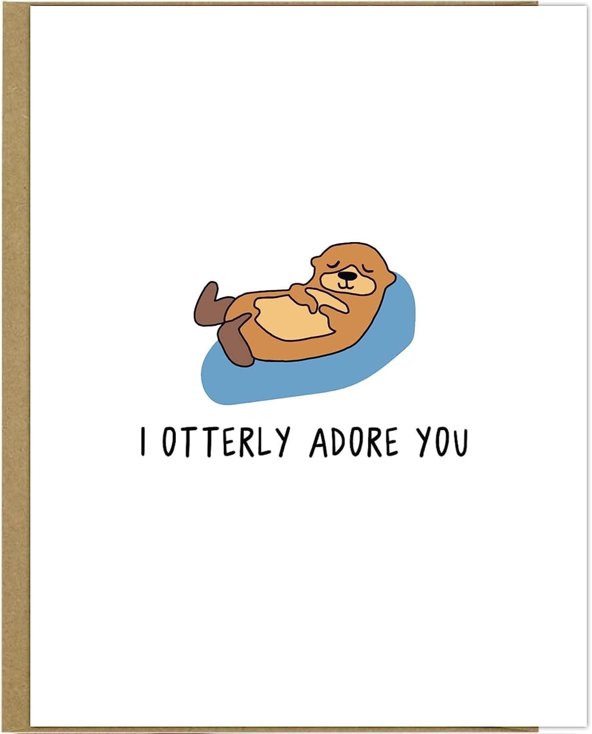 rockdoodles Punny Valentine's Day Cards, Funny Valentine & Anniversary Cards (Otterly Adore You)