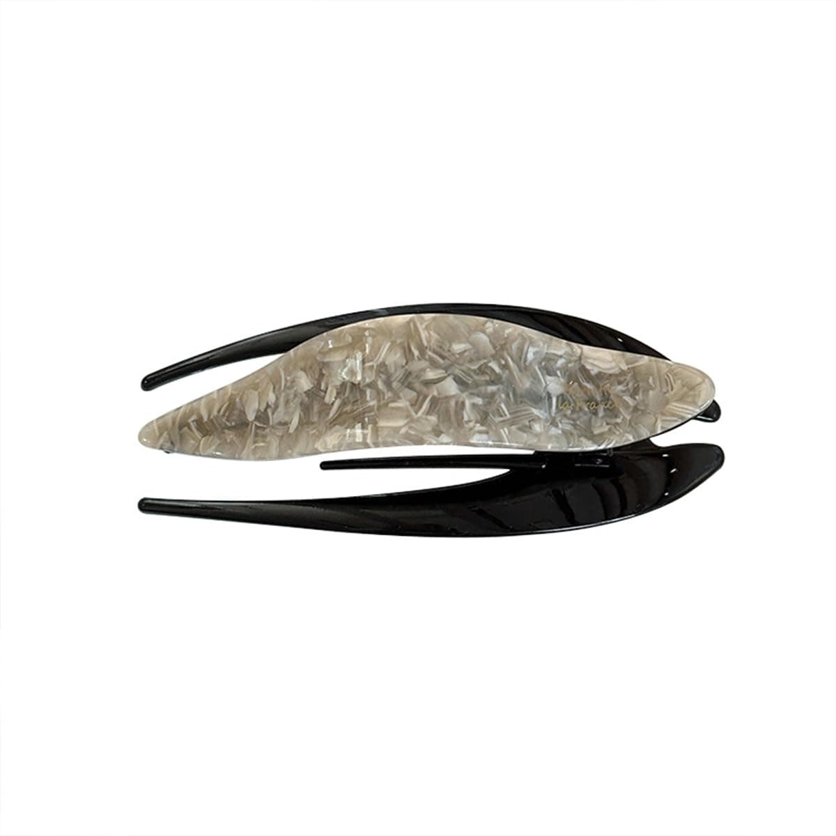 3 Pack Handmade Hair Clips for Women's Thick and Sparse Hair Luxury Fashion Accessories Duckbill Curved Strong Anti Slip Clip (Marble)