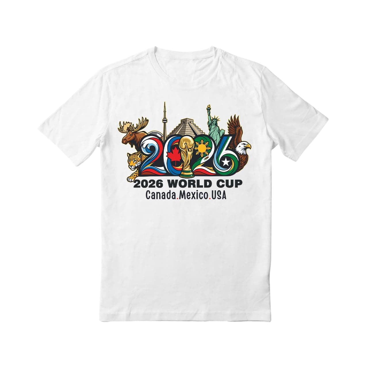 Cubarsi 2026 Soccer World Cup T-Shirt - Ship from USA - 100% Cotton White