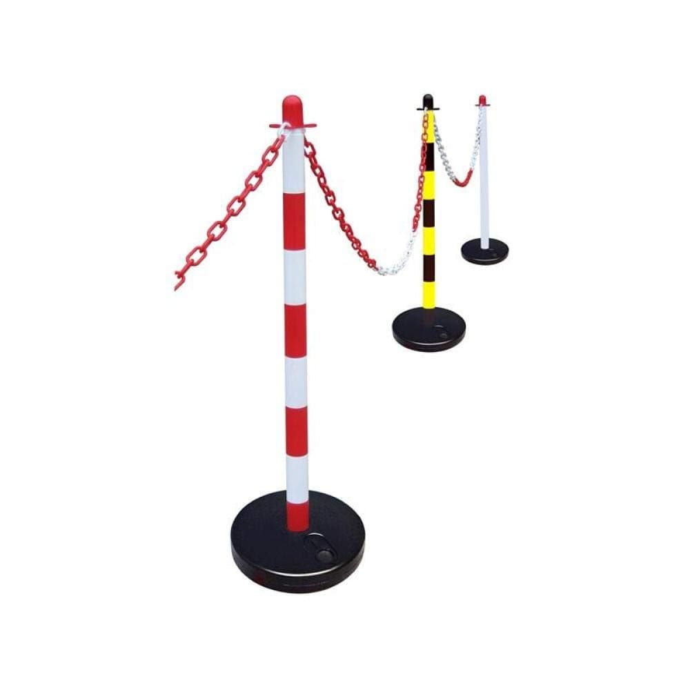 Faithfull FAICHPOSTRW Plastic Post for Chain - Red/White. Height: 860 mm. Diameter: 40 mm