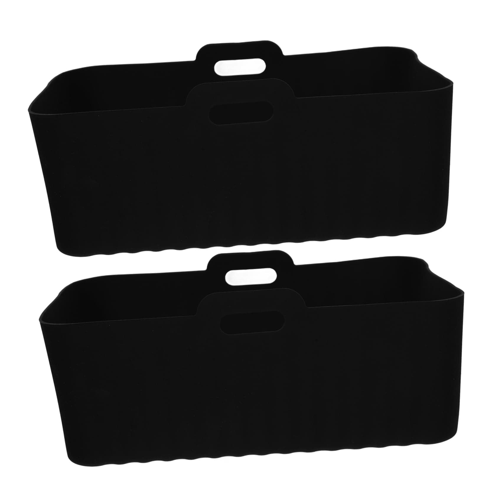 HOLIDYOYO 2pcs Reusable Silicone Baking Basket for Air Fryer Heat Resistant Square Silicone Liners for Non-stick Food-grade Material for Baking and Frying