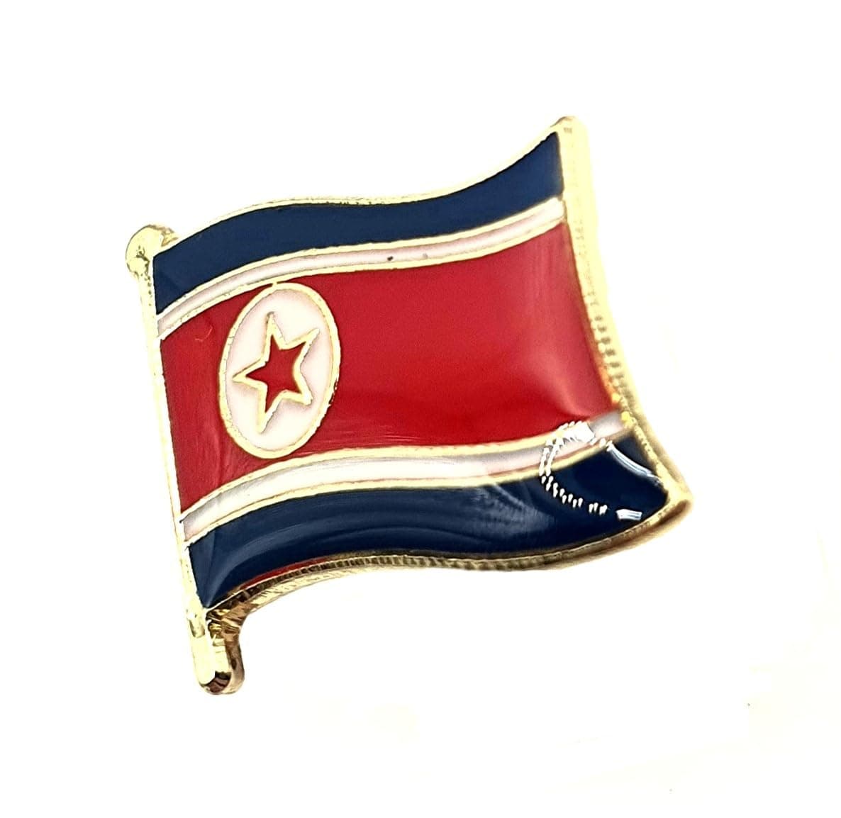 North Korea Korean Metal Country Flag Pin Badge