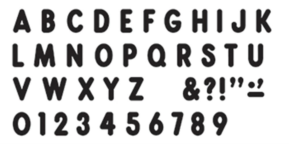 TREND enterprises, Inc. Black 7" Billboard Uppercase Ready Letters
