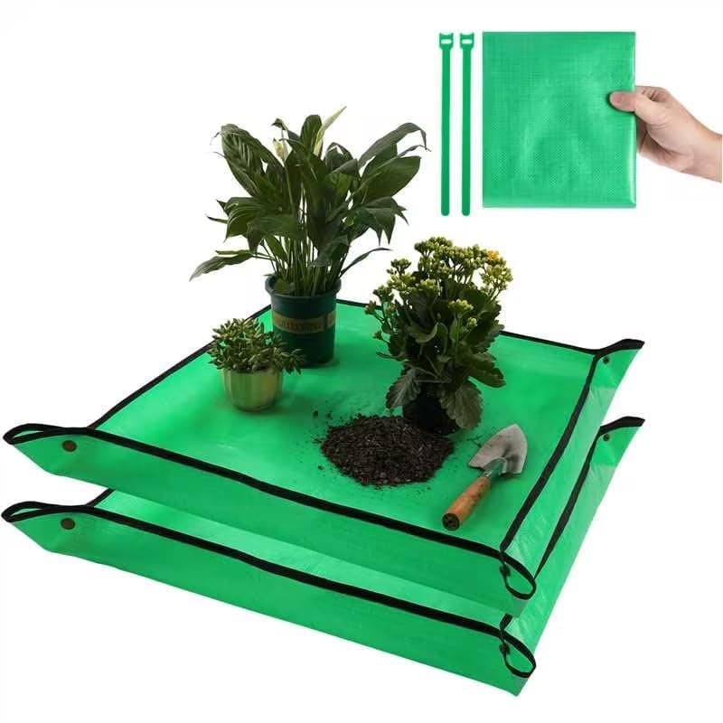 2 Pcs 26.8" x 26.8" Potting Mat for Indoor Plants Transplanting Control Mess Square Repotting Mat Gardening Gifts