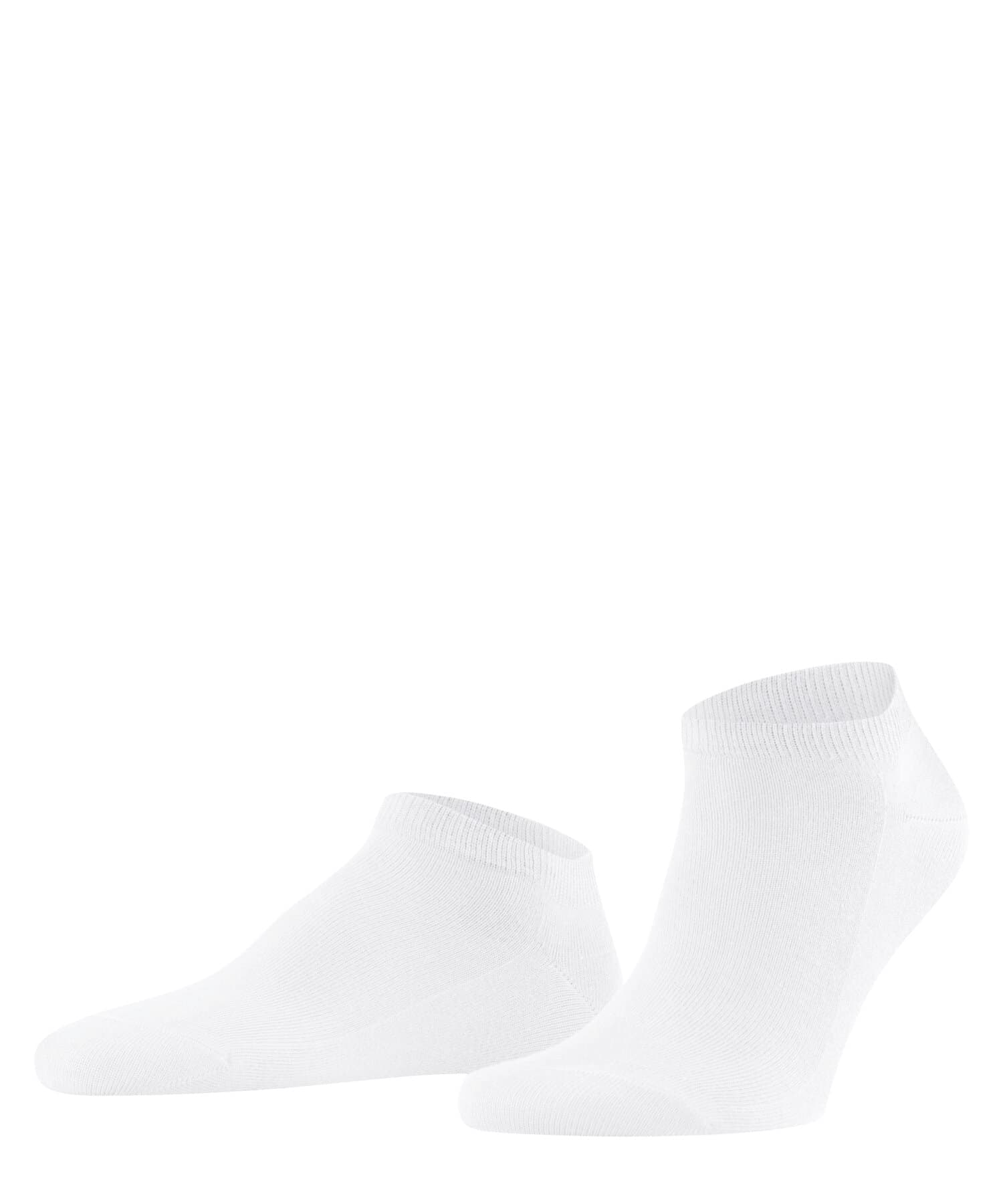 FALKE Herren Sneakersocken Family M SN nachhaltige Baumwolle kurz einfarbig 1 Paar, Weiß (White 2000) neu - umweltfreundlich, 43-46