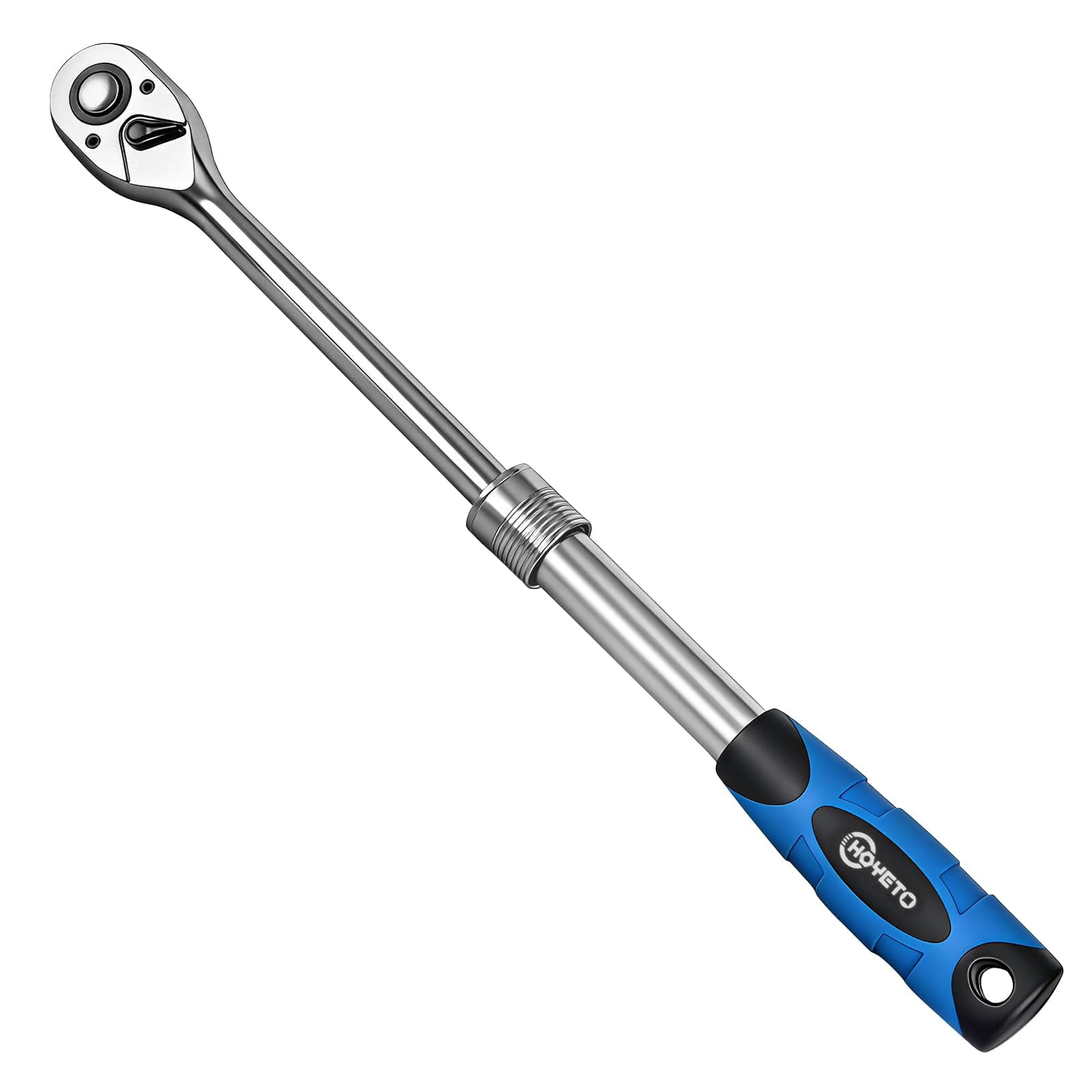 HOYETO 1/2" Drive Extendable Ratchet Wrench, Extends 300 to 450 mm Lenght