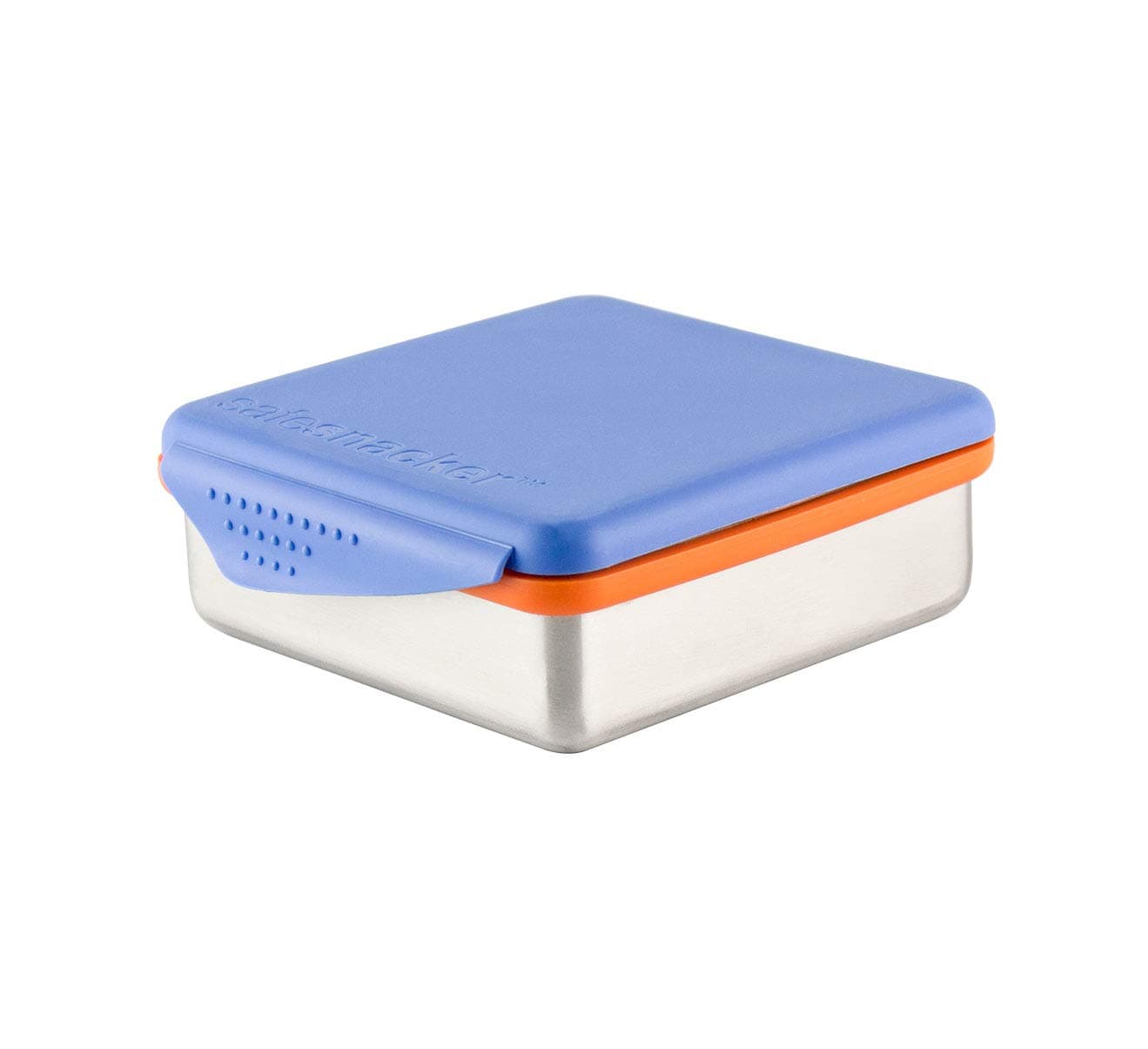 Safe Snacker by New Wave, Stainless Steel Food Container, BPA Free, Stackable and Cabinet Friendly, Blue, 23oz. Capacity