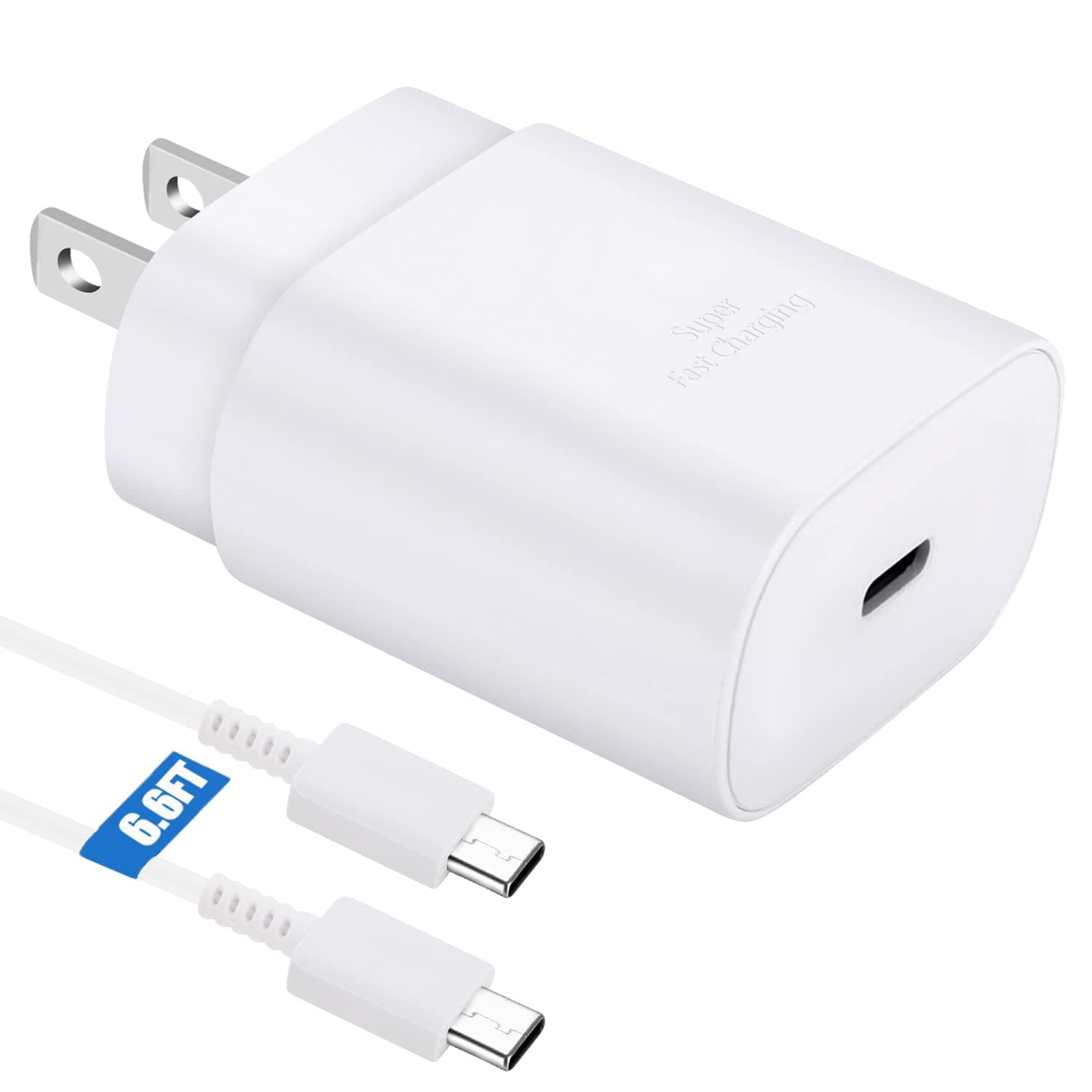 Type C Charger,25W PD USB C Wall Charger Super Fast Charging Block & 12ft Android Phone Charger Cable for Samsung Samsung Galaxy S26/S25 Ultra/S25/S25+/S24+/S24 Ultra/S24/S24+/S23 Ultra/S22 Ultra/S21