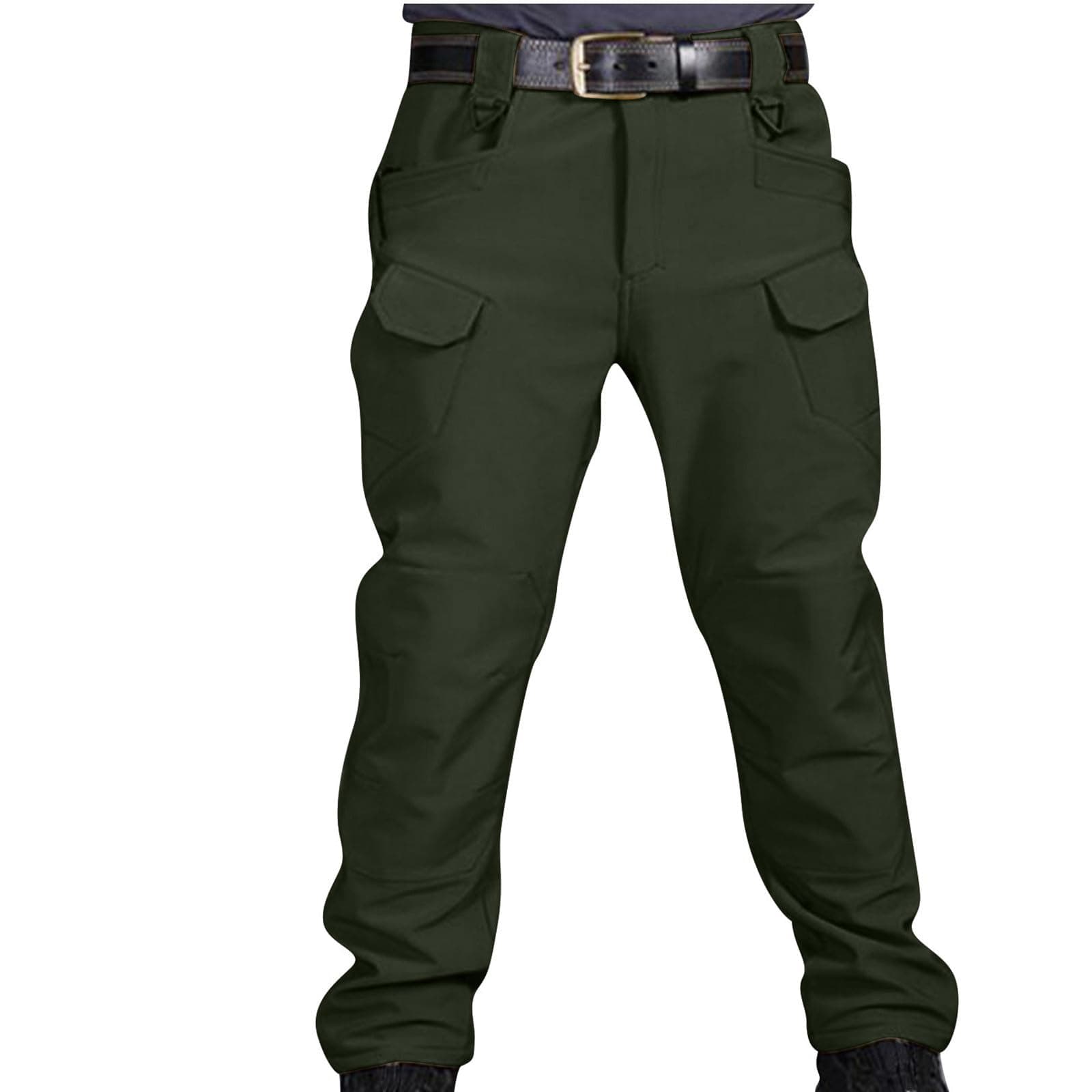 2023 Cargo Pants for Men Mens Pants Big and Tall Multi Pockets Buckle Zipper Cargo Pant Causal Loose Solid Sports Trousers Trendy Clothes Cargo Pants Baggy Pants Army Green 3X