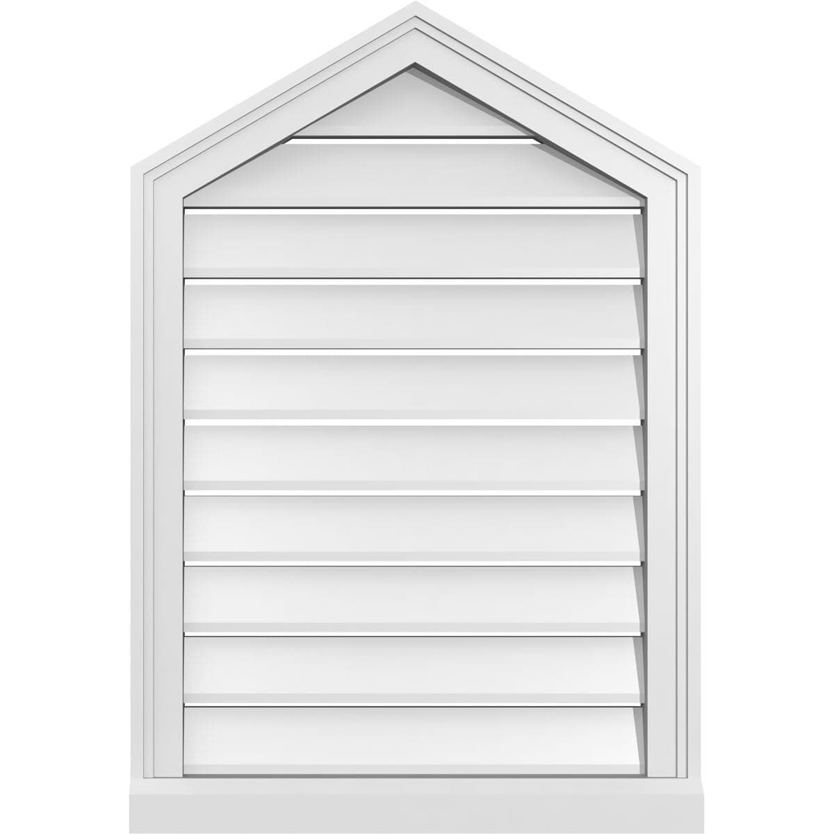 Signature Urethane GVSPE22X3203SF-07 Peaked Top Brickmould Sill Frame, Primed Tan Signature Series Surface Mount Gable Vents, 22-in. W x 32-in. H, Unfinished