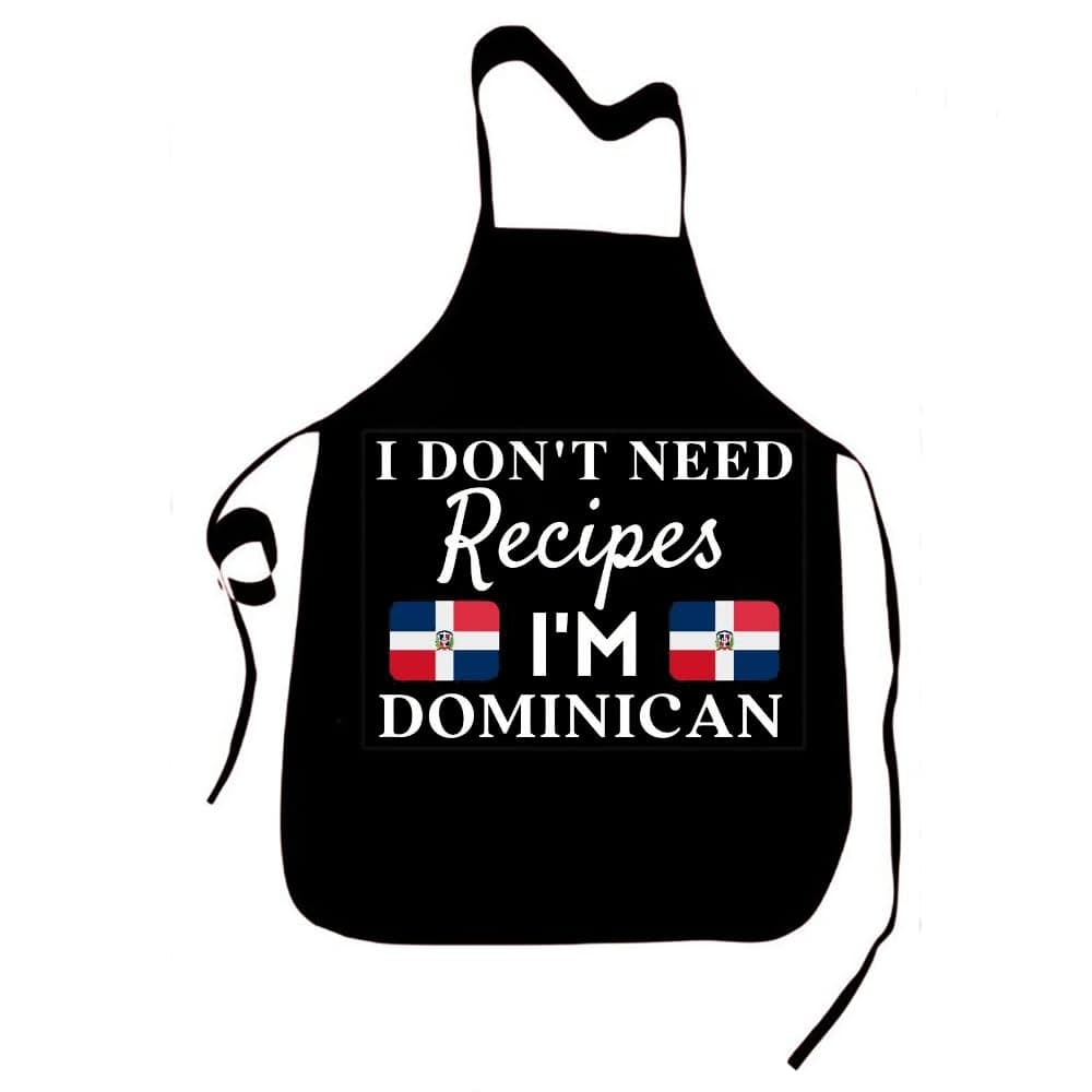 FaceYee Novelty Chef Bib Aprons I Don't Need Recipes I'M Dominican Cooking Baking Kitchen BBQ Decor Color:Dominican
