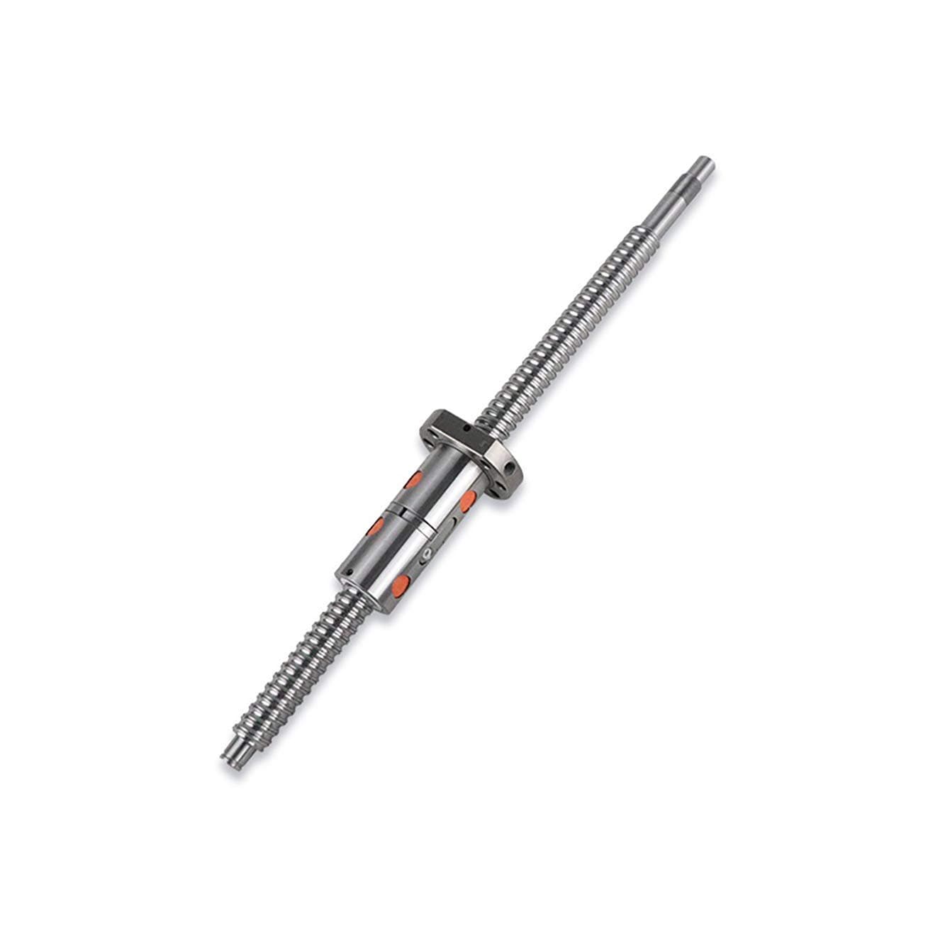 Mssoomm Double Nut Ball Screw DFU1605 RM1605 16mm Length 26.77 inch / 680mm with Double Nut BK/ BF12 Standard End Machining for CNC Machine