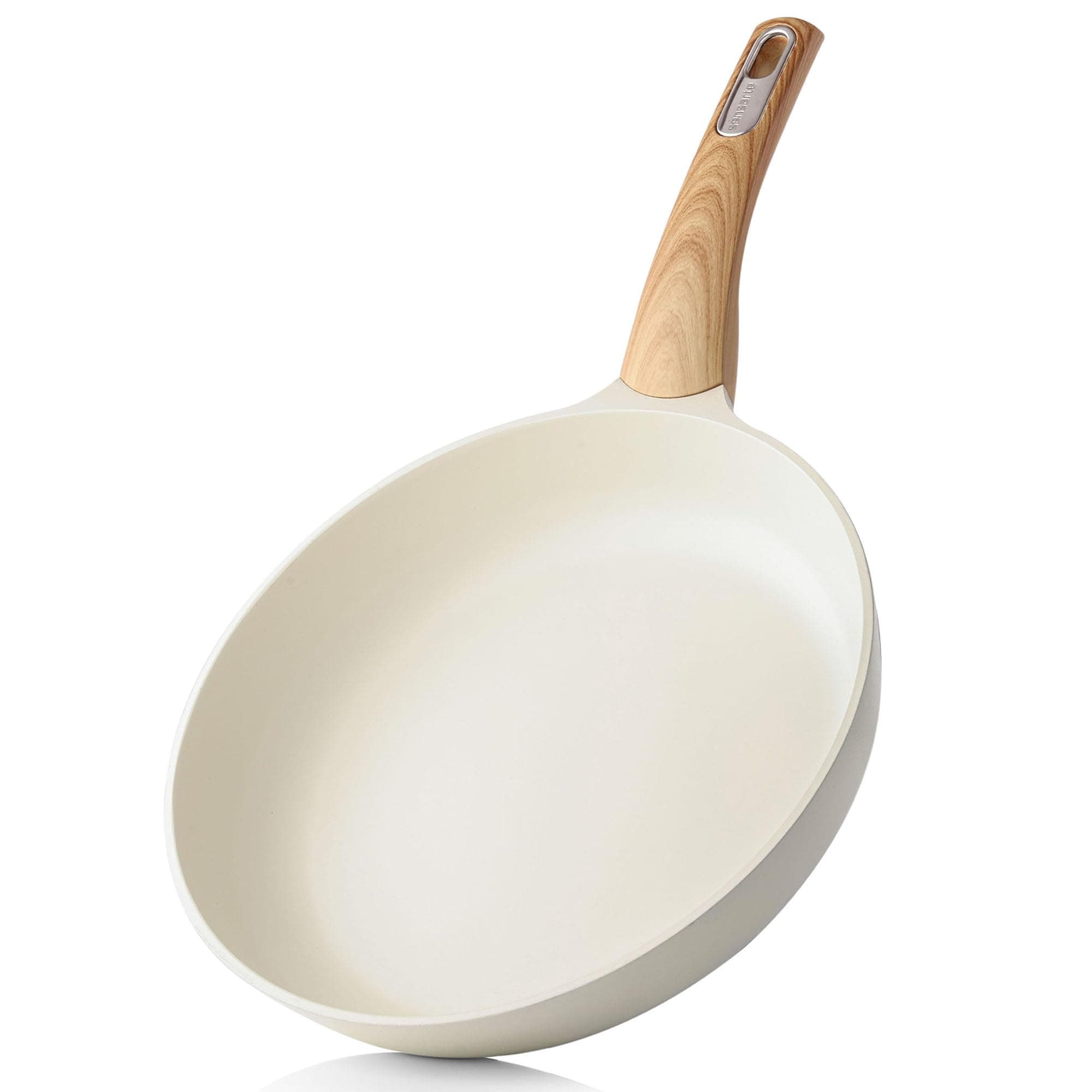 SENSARTE 8inch Ceramic Nonstick Frying Pan Small Skillet, White