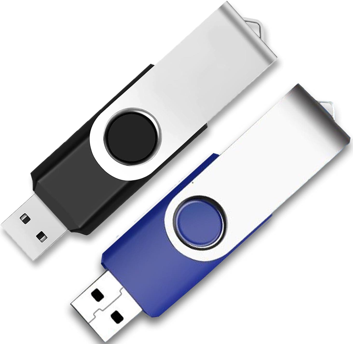 Trollastor 64GB Flash Drive 2 Pack, USB Flash Drive 64 GB Memory Stick Jump Drive 64 G with LED Light – Portable Thumb Drive USB 2.0 for File Transfer, Backup and Storage (2 Pack, 64G USB 2.0)