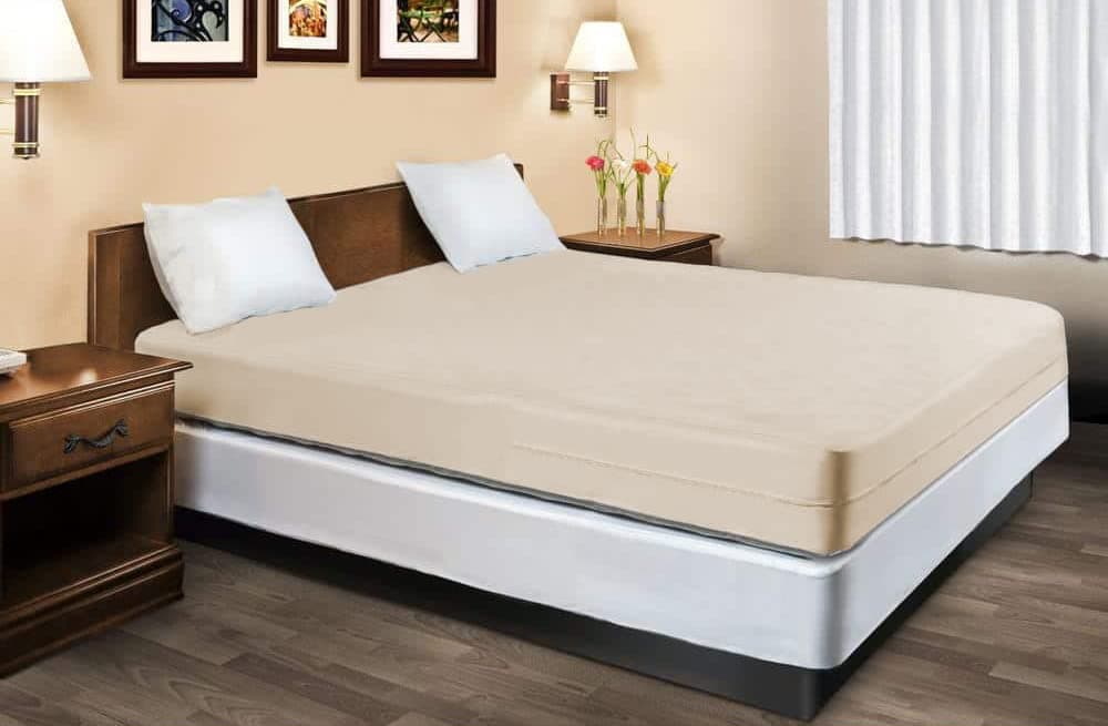 Gilbin 100% Cotton Fleetwood Cotton Mattress Cover, Zips Around The Mattress