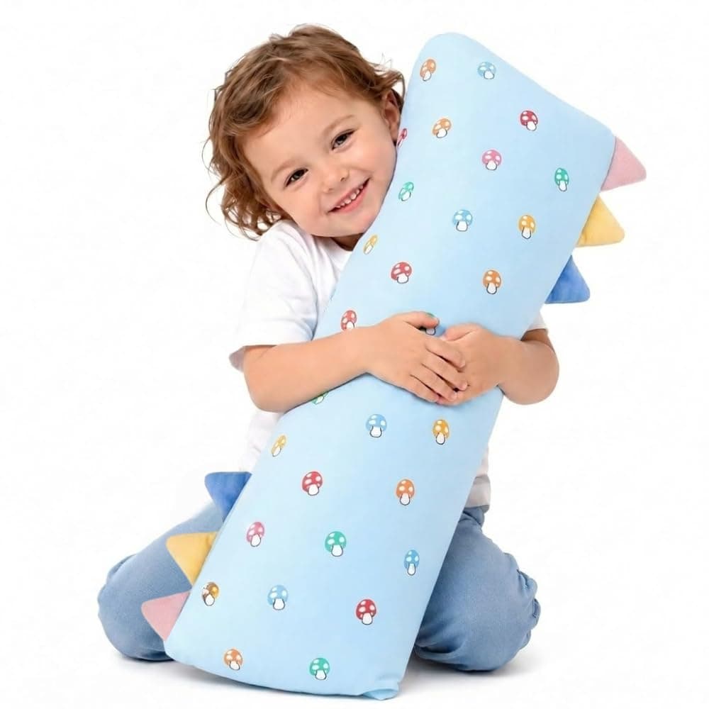 Little Shroomie SnuggleBuddy – Self-Soothing Toddler Pillow with Pillowcase | Soft Breathable Viscose from Bamboo Kids Travel Pillow | Eczema-Friendly, Washable Sleep Companion (Ages 2-8) (Small)