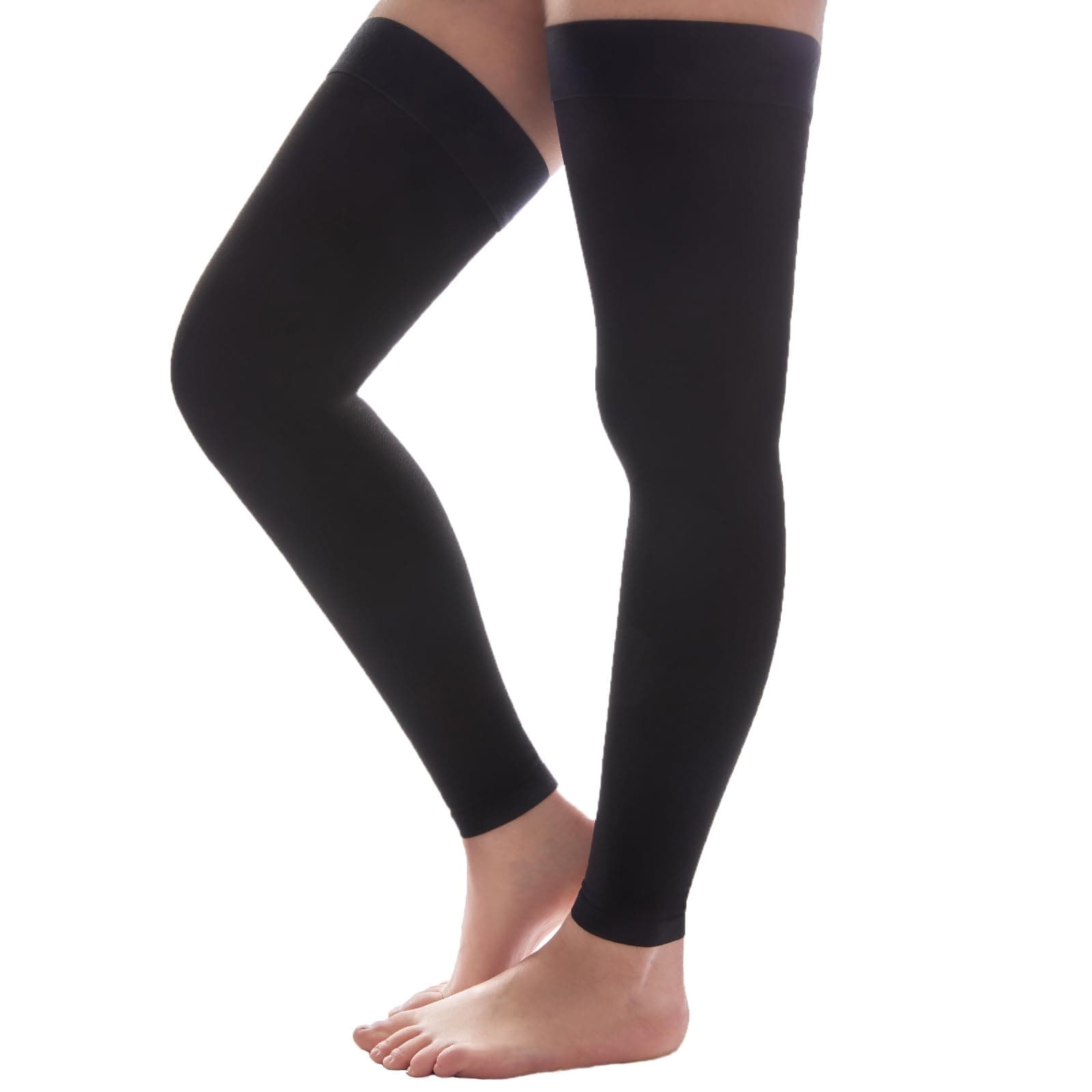 LIANPTRON Thigh High Compression Socks Women & Men, 20-30mmHg Thigh High Compression Stockings, Closed Toe Medical Compression Socks with Silicone Dot Band-Best for Varicose Veins, Swelling