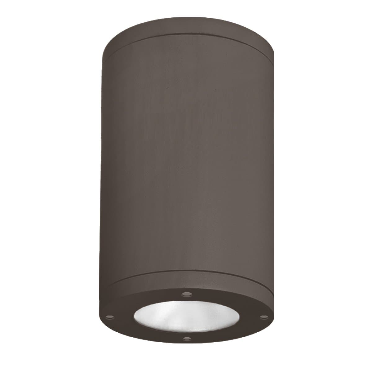WAC Lighting DS-CD08-F40-BZ Tube Architectural 8" LED Flush Mount 4000K Flood Beam, Bronze