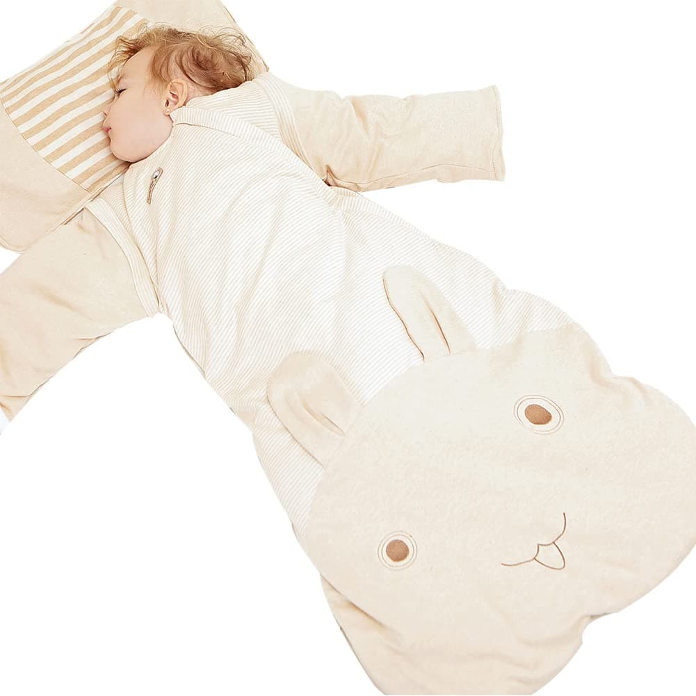 CYUURO Baby Wearable Blanket Sleeping Bag Sack for Toddler Baby Girl Boy Unisex 3-Way Zipper Baby Sleep Sack, 100% Cotton TOG 3.5