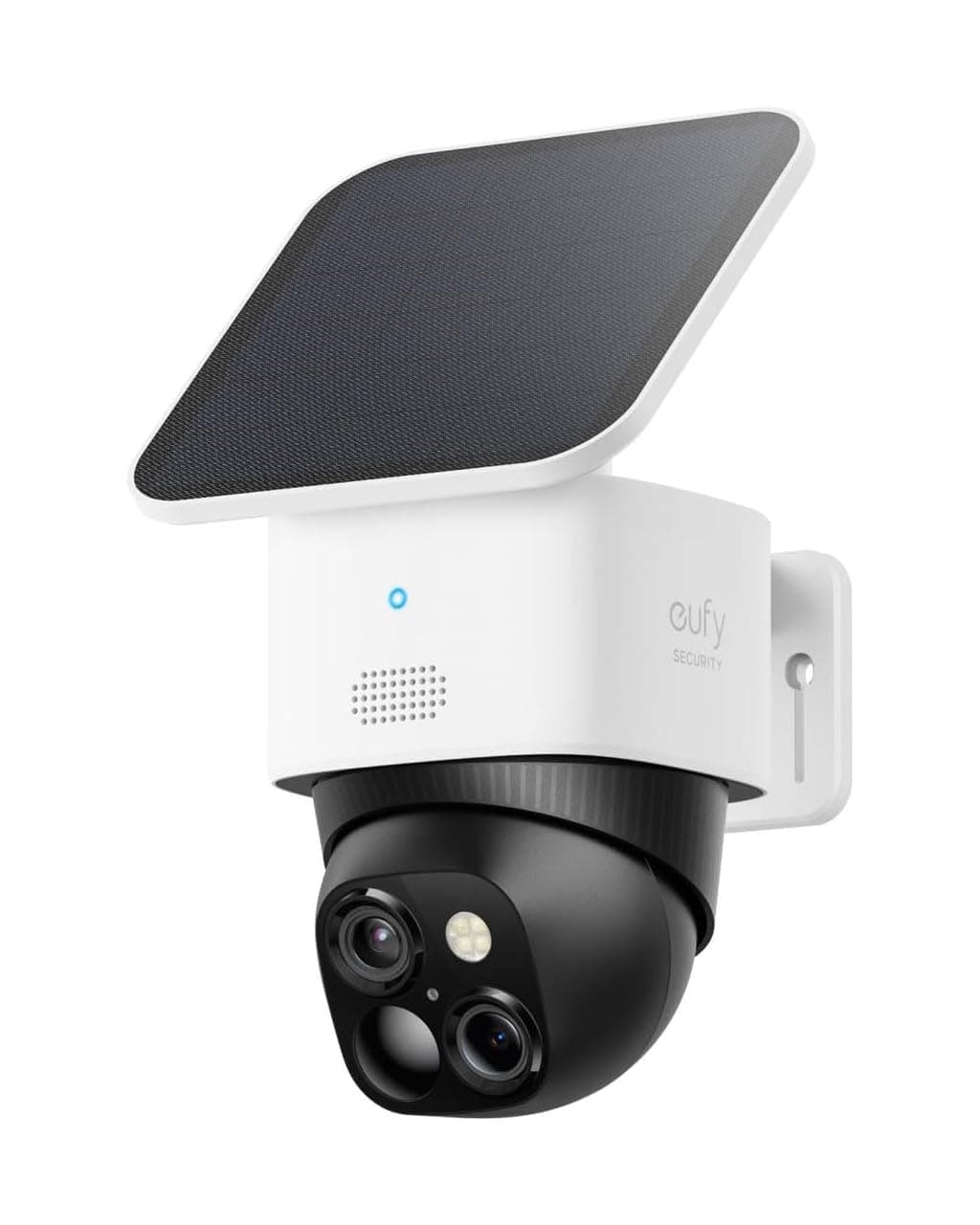 eufy Security S340 Cámara de Seguridad Exterior Solar Inalámbrica, Doble Lente 4MP+3MP, 360°, Seguimiento de Movimiento, Visión Nocturna en Color, IP65 Impermeable, Compatible con Alexa/Google