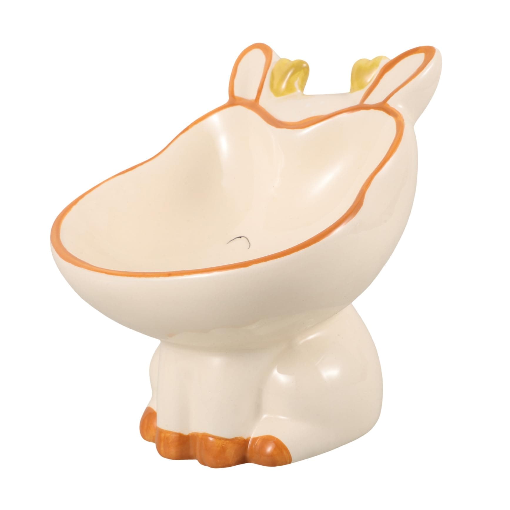QUMIIRITY Cute Elevated Ceramic Cat Bowls with High Legged Design for Indoor Use, Promotes Better Digestion
