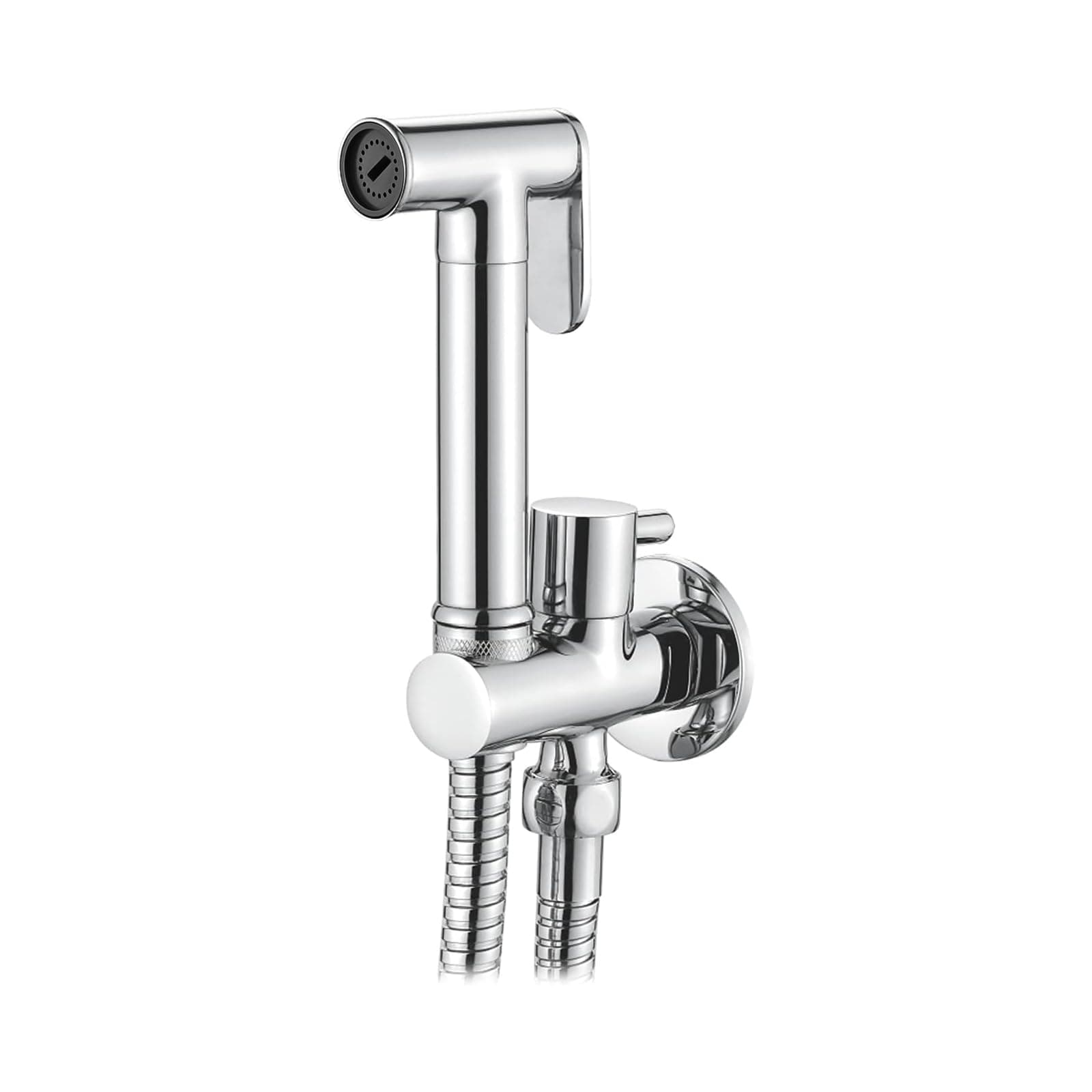Ibergrif M22015R Flush Single Lever for Toilet Bidet Tap for Single Water, Chrome, Silver