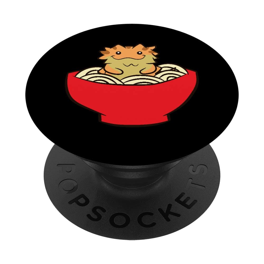 Bearded Dragon Ramen Noodles Lizard Reptile Bearded Dragon PopSockets Swappable PopGrip