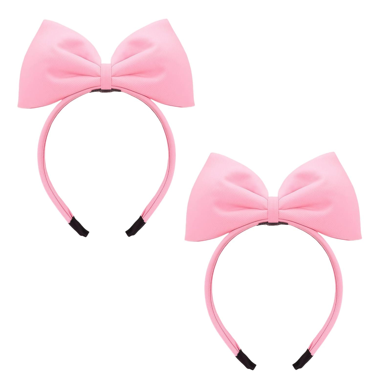 2Pcs Sweet Pink Halloween Bow Headband Bowknot Hair Hoops Bands Headpiece Hairband for Women and Grils, Women Christmas Birthday Party Decorations Accessories Easy to Wear, Headbands Hair Accessories