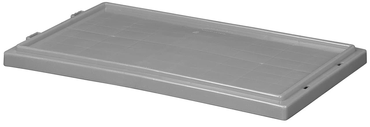 Akro-Mils 35181 Lid for 35180 and 35185 Plastic Nest and Stack Tote, Grey, Case of 6