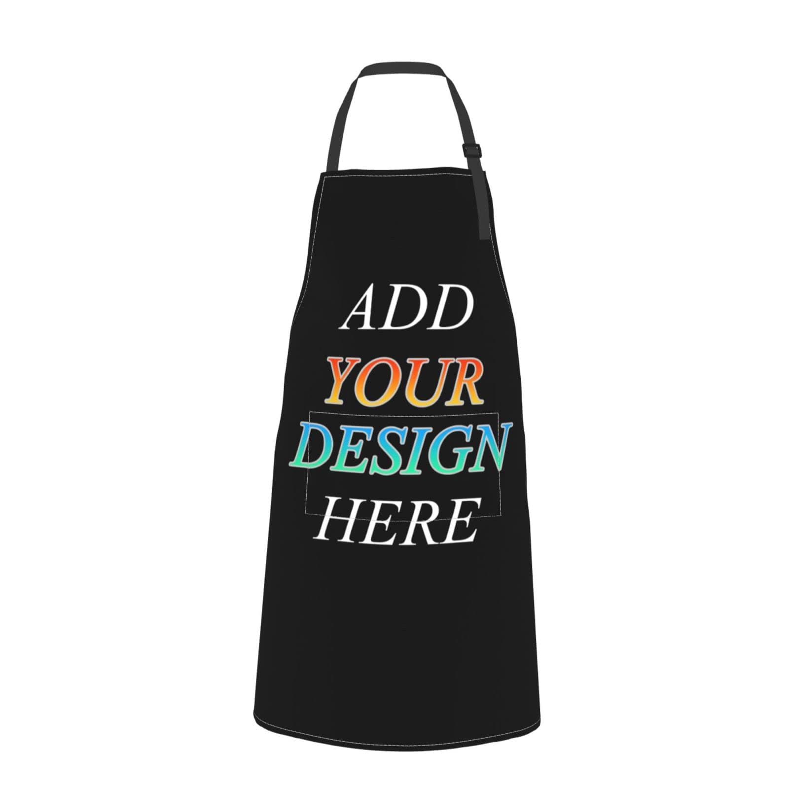 DADABULIU Custom Apron Personalized Cooking Aprons With Pockets Adjustable Bib Customized Photo Text Print for Men Women Funny Waterproof Chef Home Art Smock Grilling BBQ Drawing Mom Wife Dad apron
