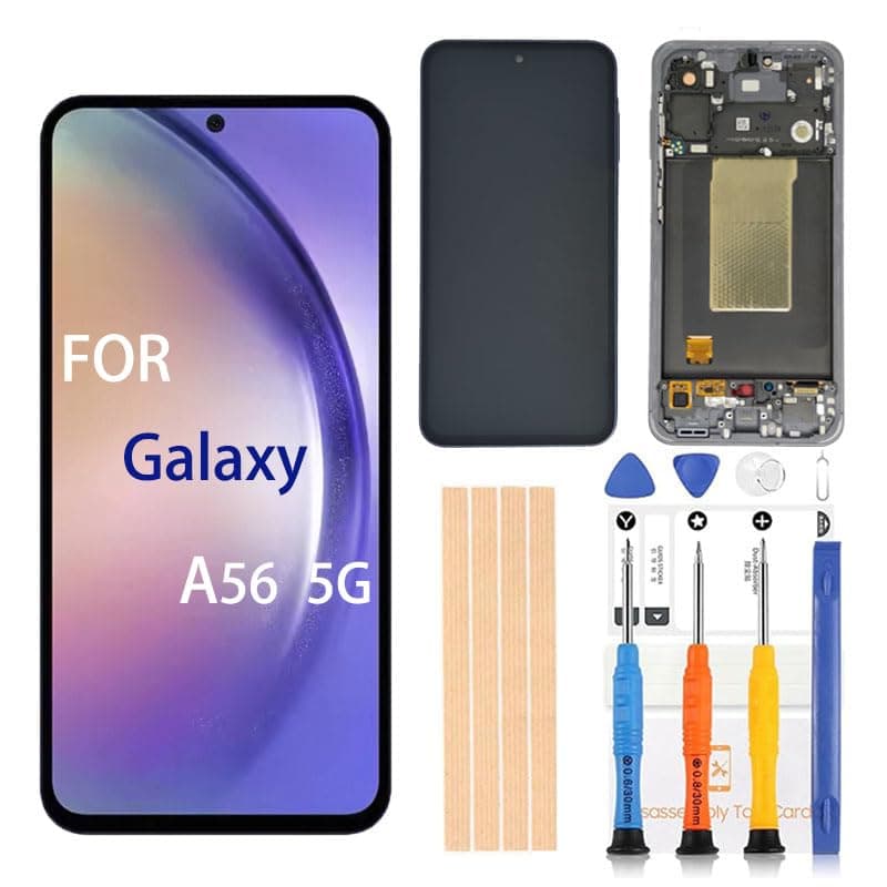 OEM Screen Replacement with Black Frame for Samsung Galaxy A56 SM-A566U1