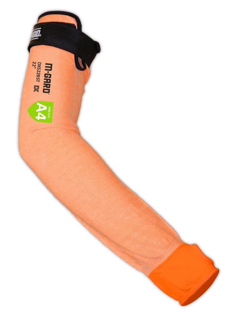 Magid Glove & Safety Mangas protectoras resistentes a los cortes con ranura para el pulgar, 30 pares, naranja I ranura para el pulgar: sí, 18 pulgadas