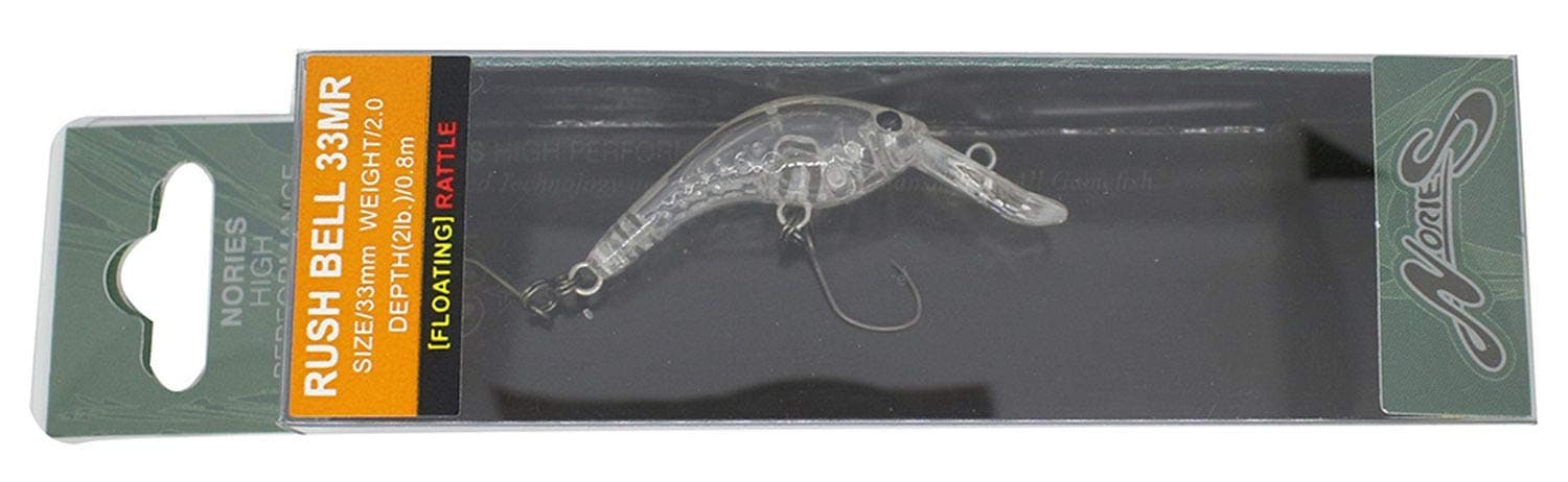 Nories 33MR 109 Rush Bell Lure, Zinc Clear