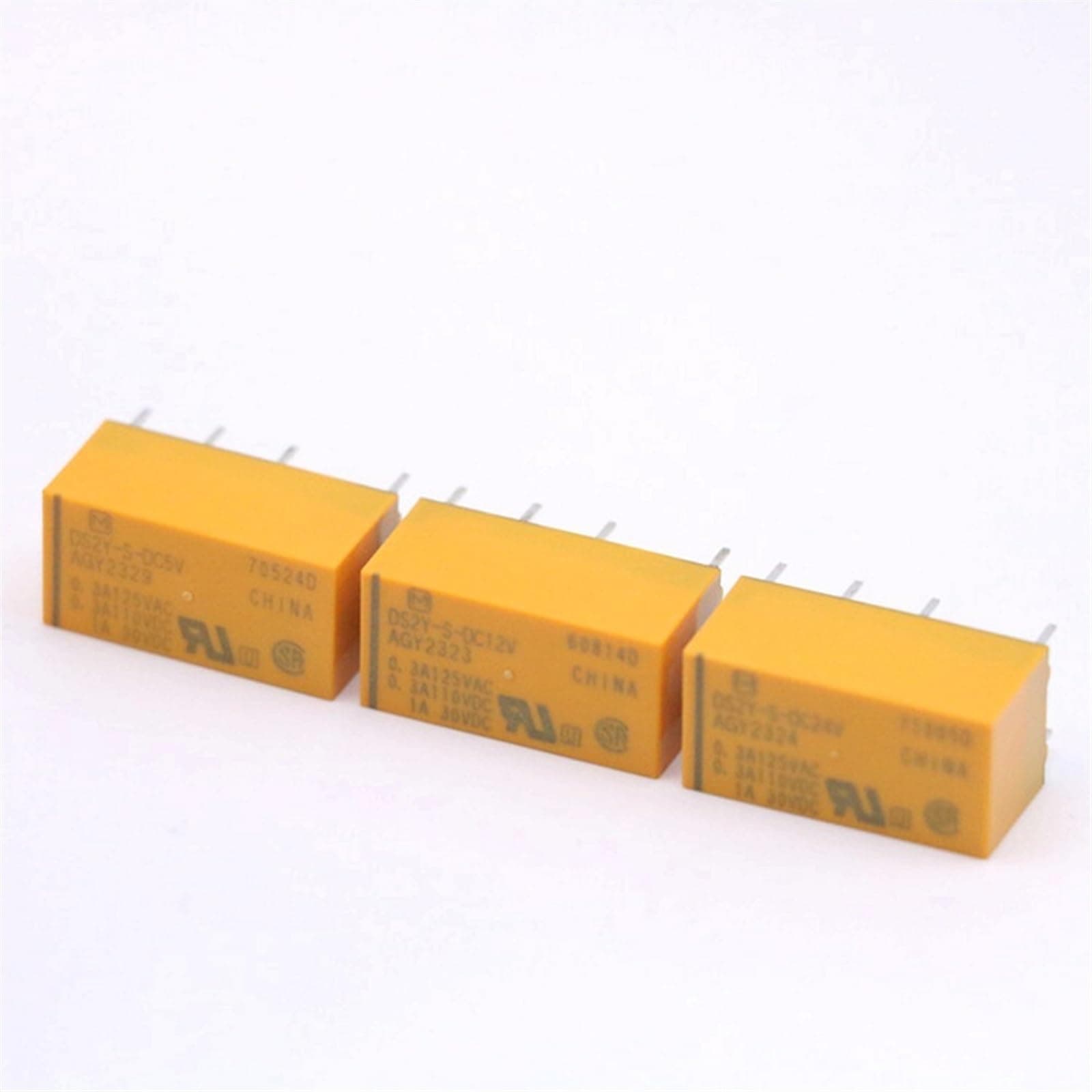 10pcs Relay DS2Y-S-DC5V 5V DS2Y-S-DC12V 12V DS2Y-S-DC24V 24V 8PIN DC5V DC12V DC24V DS2Y-S-5V DS2Y-S-12V DS2Y-S-24V (Size : DS2Y-S-DC12V)