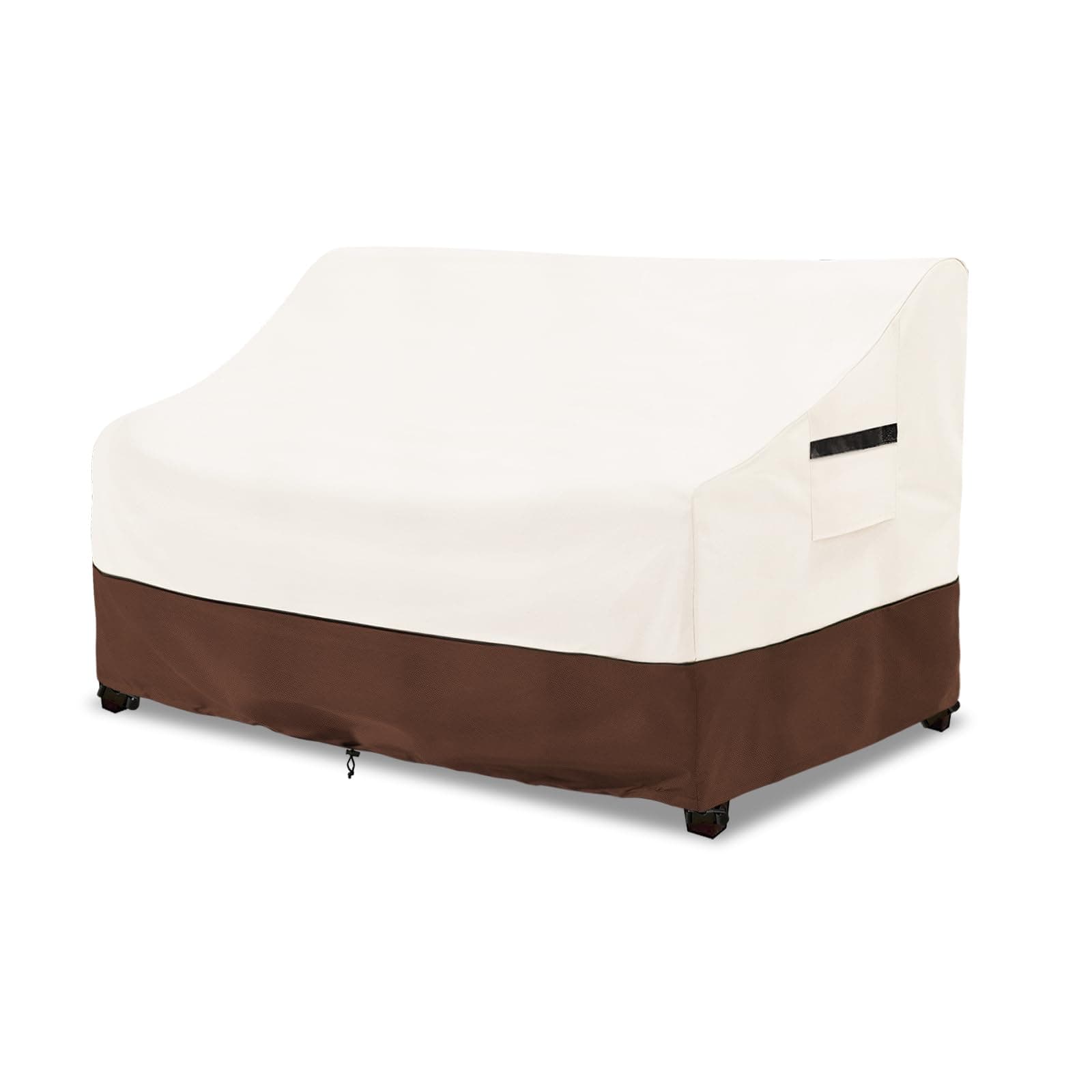 sileyo Patio Sofa Covers,100% Waterproof 2-Seater Outdoor Loveseat/Bench Cover,Patio Furniture Covers,76" Wx 32" Dx 32" H,Beige&Brown
