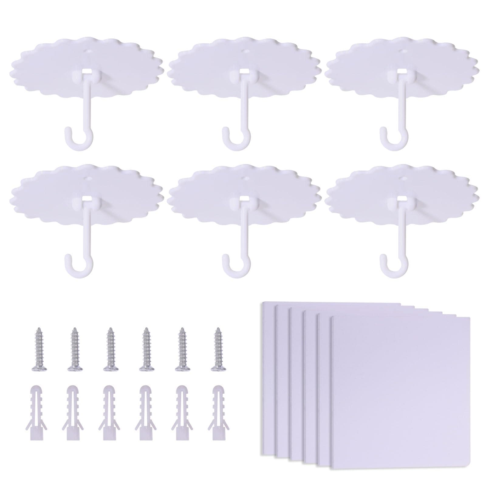 beinkmake 6Pcs Ceiling Mosquito Net Hooks Super Glue Hanger Hook Bed Canopy Hooks for Home Hanging Mosquito Net