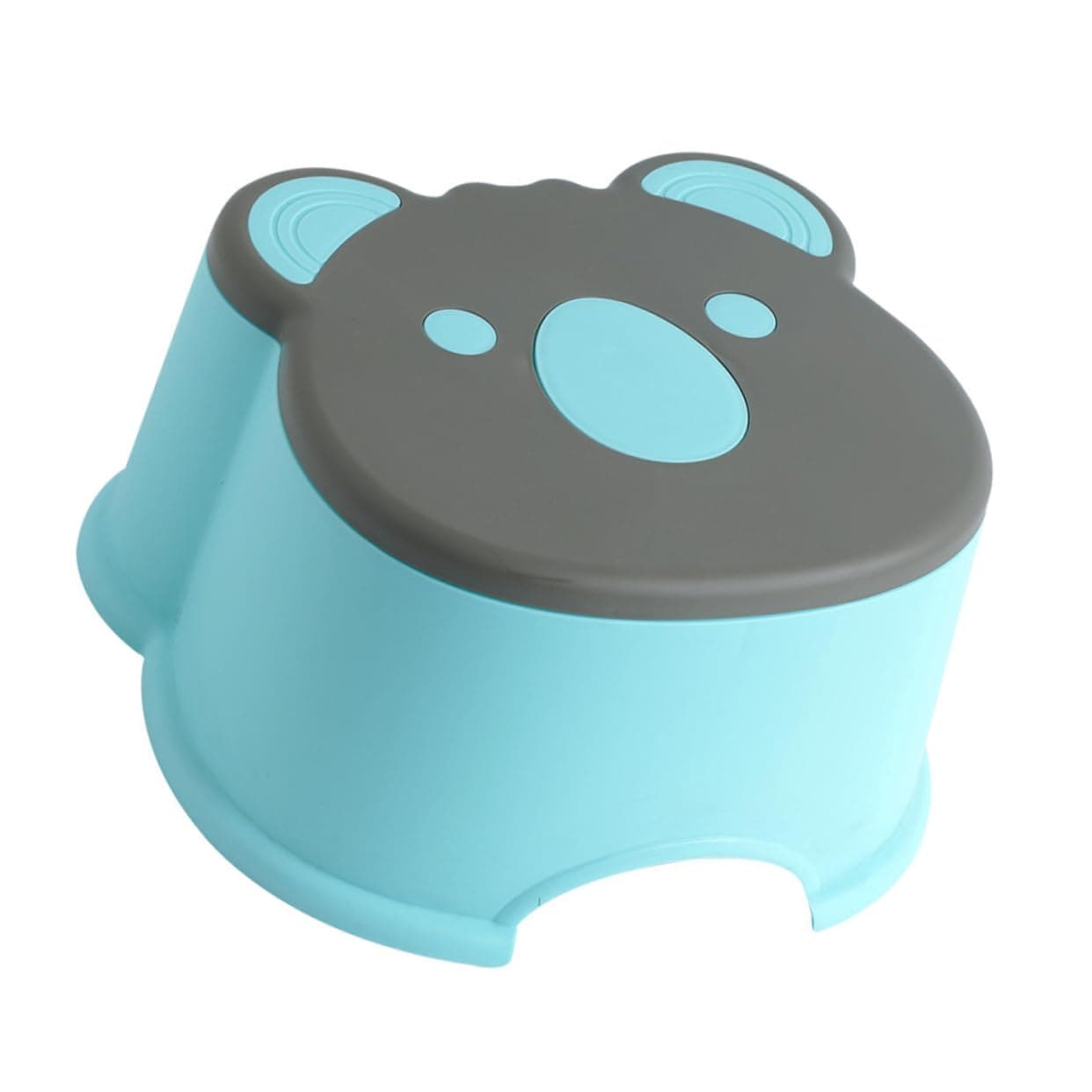 QUMIIRITY Cartoon Small Low Stool for Boys and Girls Anti-Skid Pp Material Comfortable Home Footstool Blue