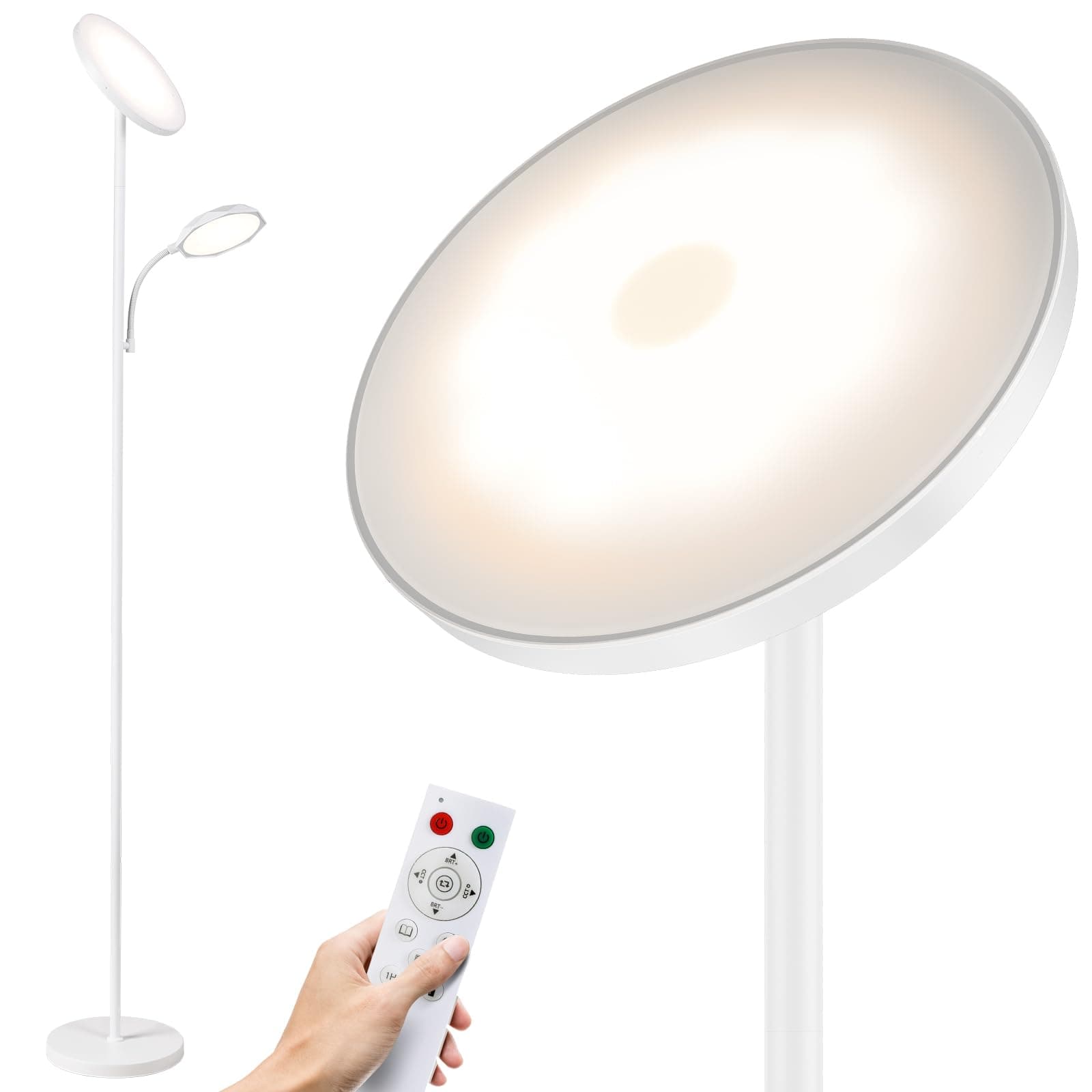 SUNMORY Floor Lamps for Living Room，LED Standing Lamp with Remote Control