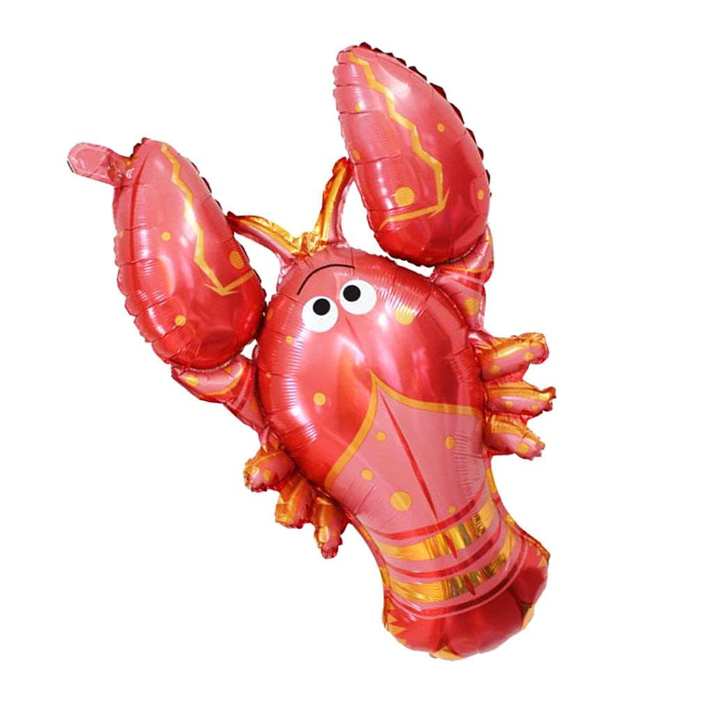 Cute Huge Lobster Balloon 1 Piece Super Sized Sea Theme Red Aluminum Foil Party Decoration for General Celebration Children