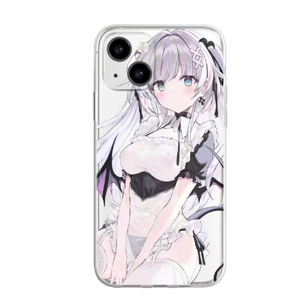 Case for iPhone 13,Kawaii Japanese Anime Manga Game Girl Cute Cartoon Girl Aesthetic Protective Silicone Shockproof Cover Case (06,for iPhone 12 Pro Max 6.7'')