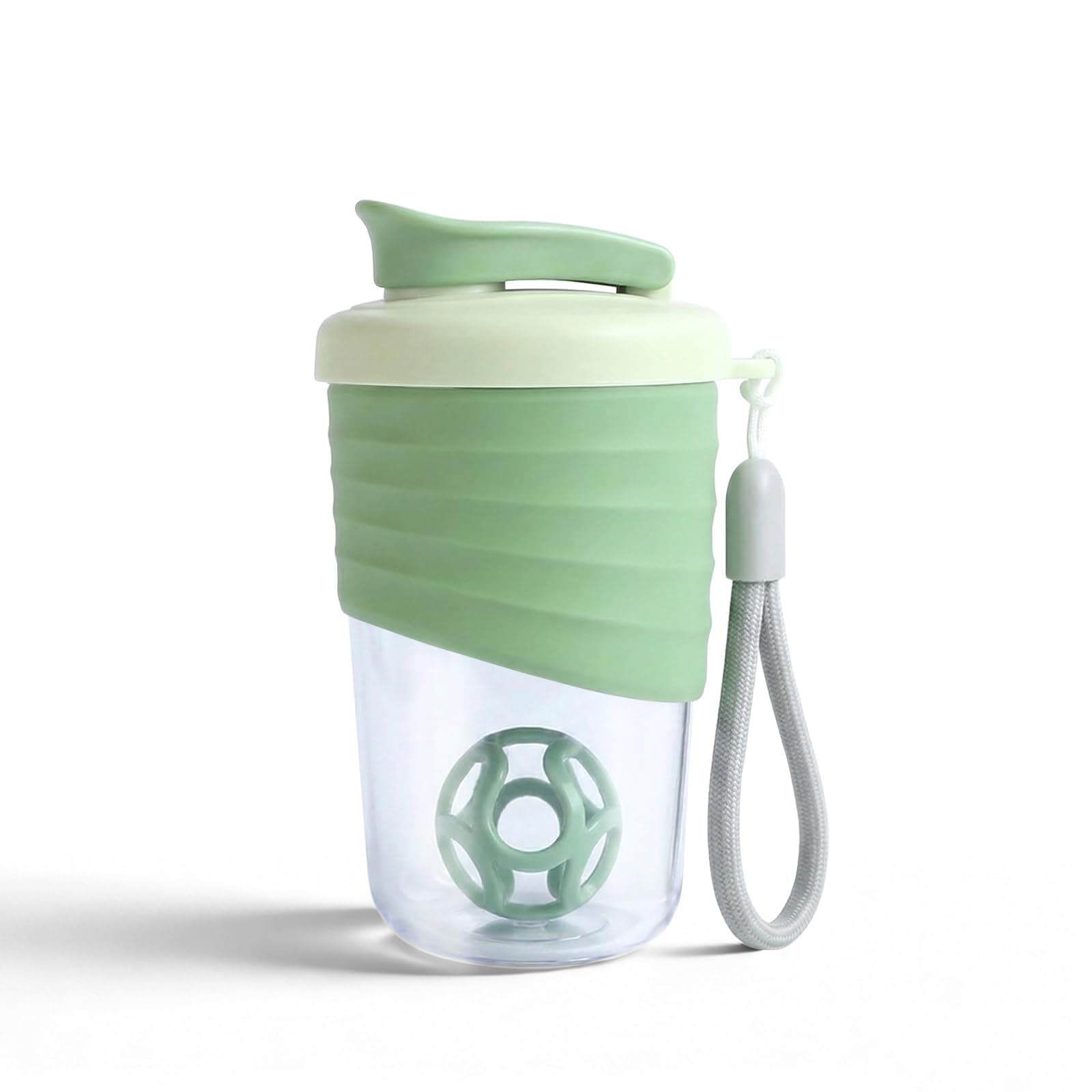 X SIM FITNESSX 530ML Protein Shaker Bottle, Small Portable Mixer Cup, BPA Free (light Green)