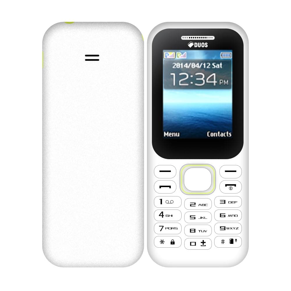 LizhSynergy B310E Dual SIM GSM Mobile Phone, 2G, Straight Board Button, for Elderly and Students (White)