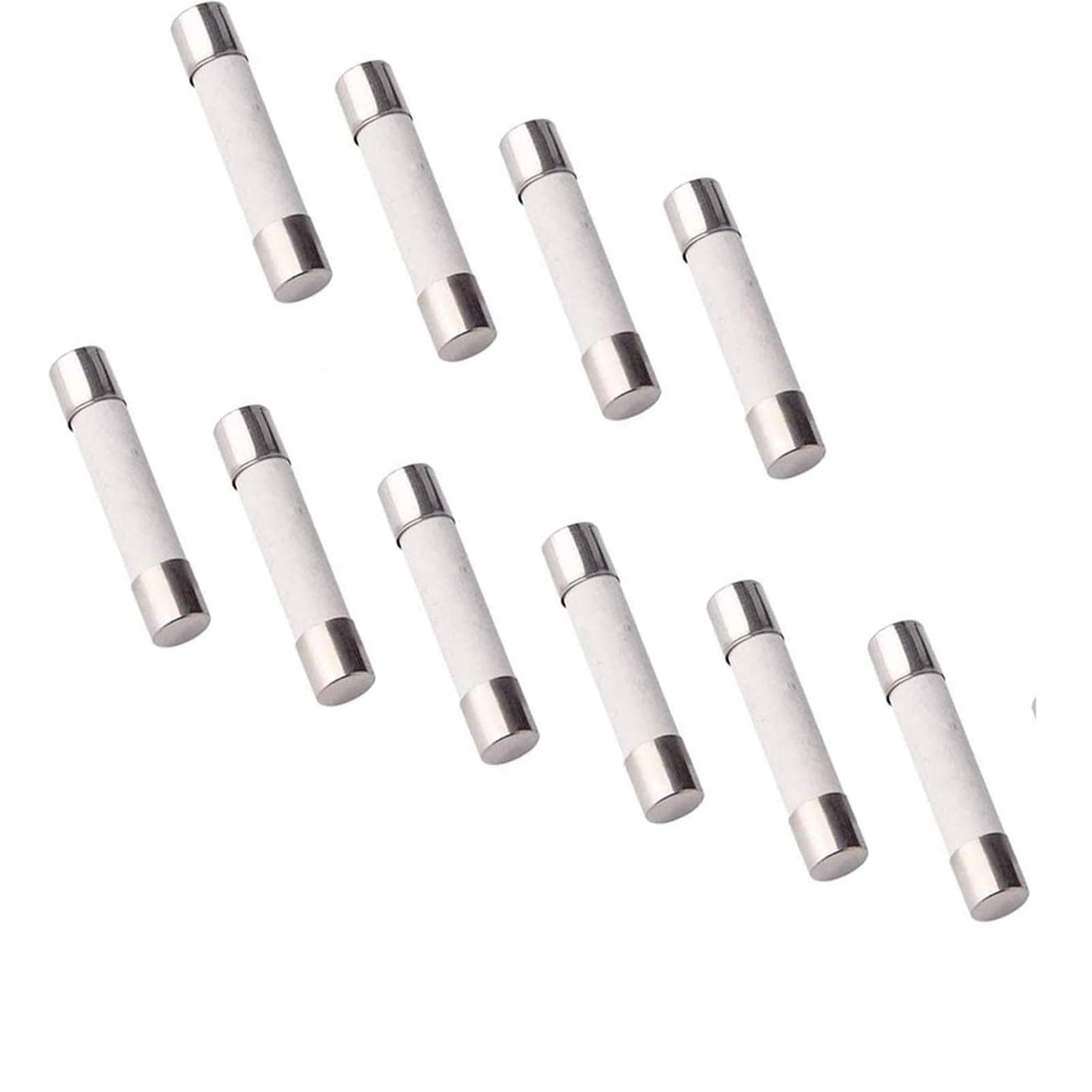 6x30mm/0.24 x 1.18 inch Cartridge Ceramic Fuses 500V 30A Quick Effect Low Break Capacity Ceramic Fuse, Pack of 10