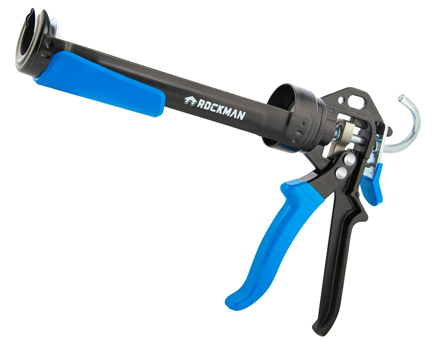 Rockman Premium Caulking Gun, MAX 200KG Thrust, Anti-Dripping Regulating with Soft-Touch Slip-Resistant Grip on 360 Degree Adjustable Cartridge Rod Cradle