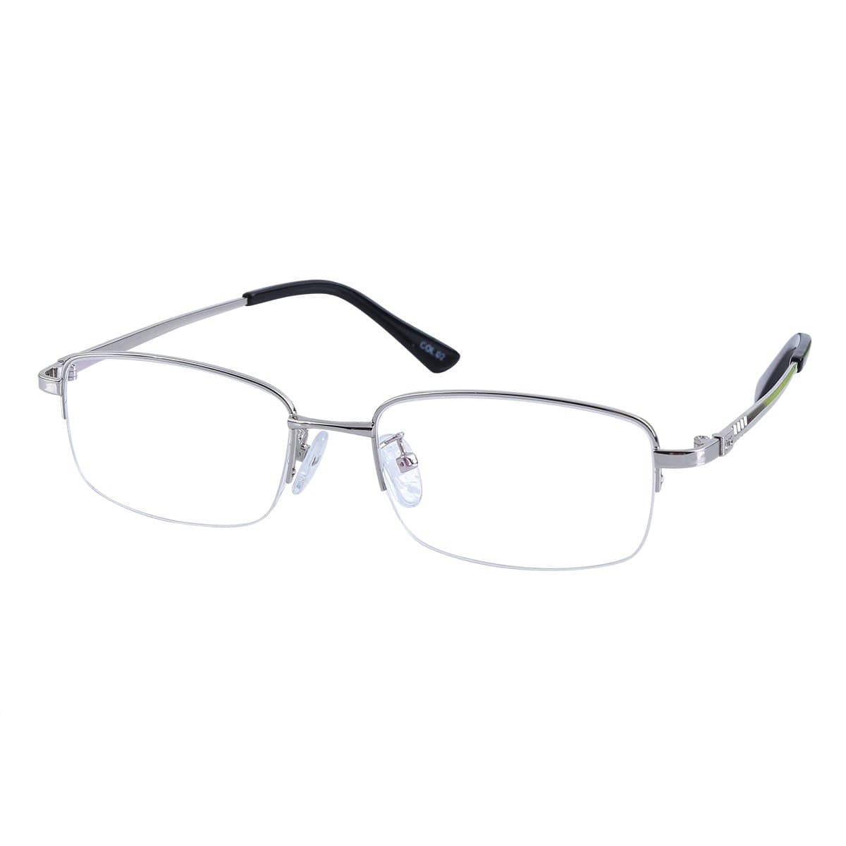 HUIHUIKK Nearsighted Metal Myopia Glasses Everyday Use Mens Womens -2.00 Silver Distance Spectacles (NOT READING GLASSES)