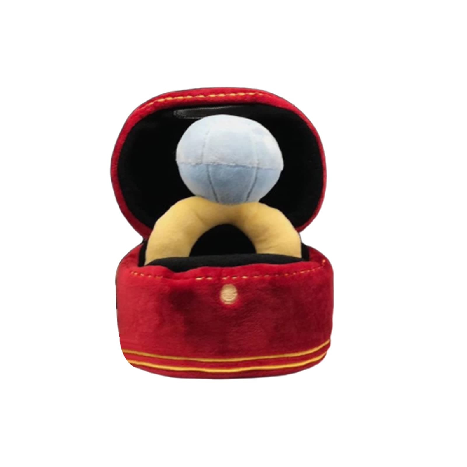REDYY Squeaky Stuffed Engagement Ring Shape Dog Chew Toy Soft Cleaning Massage Supplies Pet Plush Ring Molar Pet Supplies Dog Squeaky Toy