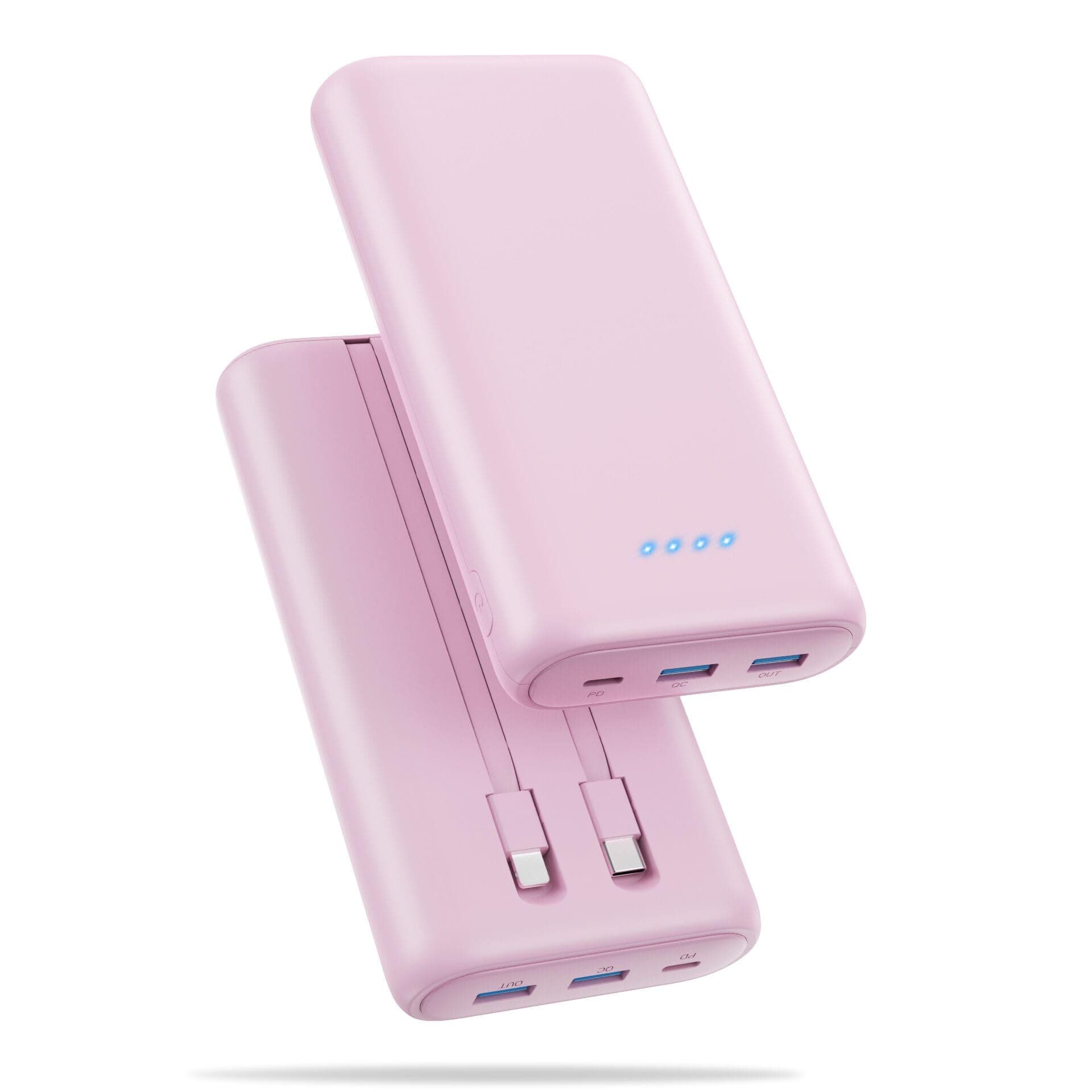 RGVOTA Portable Charger Power Bank 13800mAh,4 USB Outputs Battery Pack Backup,2 Input USB-C in&Out Phone Charging Compatible with iPhone 15/16/13/12,Android Samsung Galaxy-Aqua