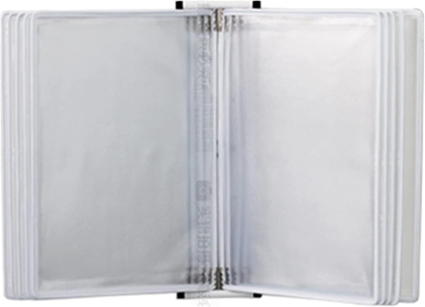 QTNLFCKVZ A4 wall mounted document holder, 10-page Double-sided Display Folder, Page-turning Document Holder, Can Hold A4/envelope Size, Multi-color(White)