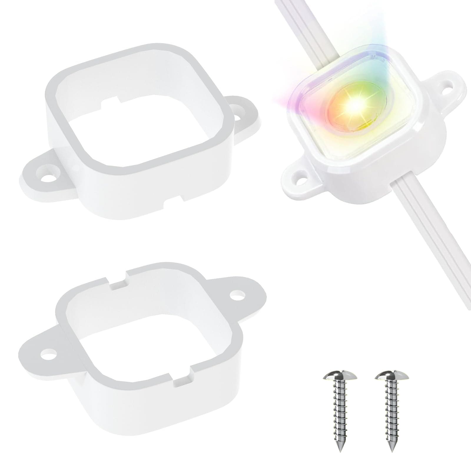 80 Pack Mounting Brackets for Govee H706/H706 Pro Permanent Outdoor Lights, Light Clips Mounting Brackets Compatible with Govee H706A H706B H706C